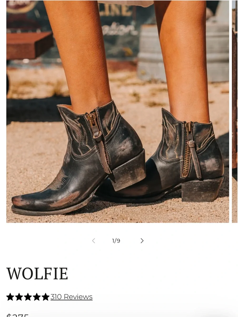 freebird Wolfie Distressed Black Ankle Booties